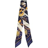 JERLA 100% Mulberry silk Scarf Head Hair Ribbon Handbag Handle wrap Tie Bundle Neckerchief Scarf for women