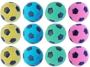 PetFavorites Foam Sponge Soccer Ball Cat Toy Interactive Cat Toys Independent Pet Kitten Cat Exrecise Toy Balls for Real Cats Kittens, Soft, Bouncy and Noise Free.