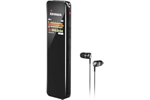 XIHAMA 64GB Digital Voice Recorder with Playback, A-B Repeat, Variable Speed Play, Voice Activated Recorder for Lectures, Recording Monitoring, Password Protection, Recording Device, Digital Audio Recorder