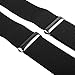 GoTEK Mens X Shape Braces Adjustable and Elastic Suspenders with A Very Strong Clips - Heavy Duty 50MM Wide Black OS