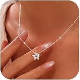 Dainty Lucky Clover Choker Necklace for Women 925 Sterling Silver Ruby Red Birthstone Necklace to Daughter Mom 14K Gold Plated Trendy Cute CZ Flower Pendant Charm Chain Birthday Valentines Day Jewelry Gift