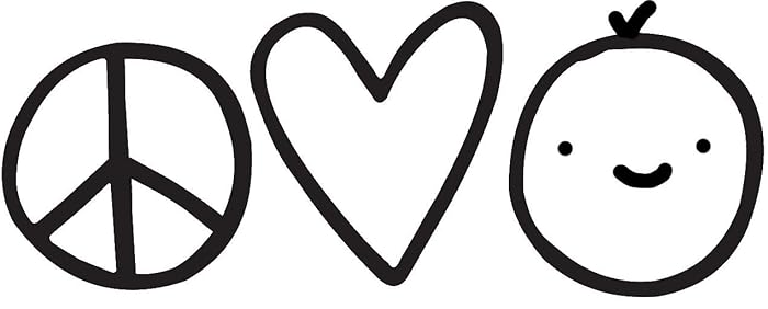 Amazon.com: Peace Love Happiness symbol sticker vinyl ...