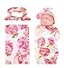 Quest Sweet Baby Wrap Swaddle Blankets,Baby Swaddle Blankets,Baby Receiving Blankets and Headband Set for Boys and Girls