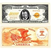American Art Classics Pack of 10 - $10,000.00 Ten Thousand Dollar Gold Certificate Novelty Bill