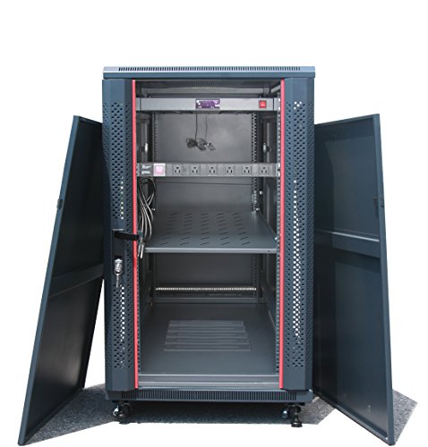 22U 39" Deep 19" IT Free Standing Server Rack Cabinet Enclosure + Bonus Free !!