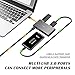 USB C HUB - 7-in-1 Type C Hub Adapter Docking Station w/Ethernet Port, 4K USB C to HDMI, VGA, 3 USB 3.0 Ports, 100W USB-C PD Fast Charge Portable for MacBook Pro, Switch & Meeting, Presentation, Game