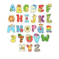 BeeZee Kid Fridge ABC Magnets - 26 Wooden Alphabet Letters - Reading Learning Toy for Toddlers and Preschoolers
