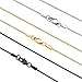 FIBO STEEL 0.9mm Stainless Steel Mens Womens Necklace Snake Chain 3 Pcs a Set, 14 inches