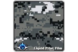 LIQUID PRINT Hydrographics Film - Water Transfer Printing Film - 10 Square feet or 1 Square Meter MC-831 - Black/Gray/Clear Digital Camouflauge