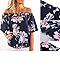 StyleDome Womens Off Shoulder Floral Print Summer Casual Fashion Blouse Tops