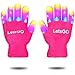 Christmas Stocking Stuffers Gift for 3-10 Year Old Kids, Led Flashing Gloves Boys Holloween Party Outdoor Toys for 3-10 Year Old Kids Xmas Stocking Fillers Toys for Girls Boys Age 3-10 Pink OWSUGT05