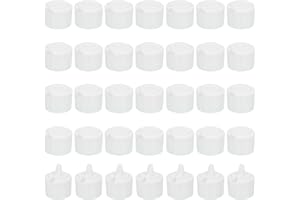 PATIKIL 48 Pcs 24/410 Flip Bottle Top Dispensing Caps, Plastic Squeeze Bottles Dispensing Cap Spout Flip Replacement Top for 