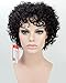 MyNiceHair-Pure Human Hair Non Lace Short Curly Wigs for Black Women (1B#)