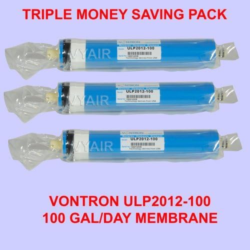PACK OF 3 100 Gal/Day Vontron Reverse Osmosis Membranes / Elements