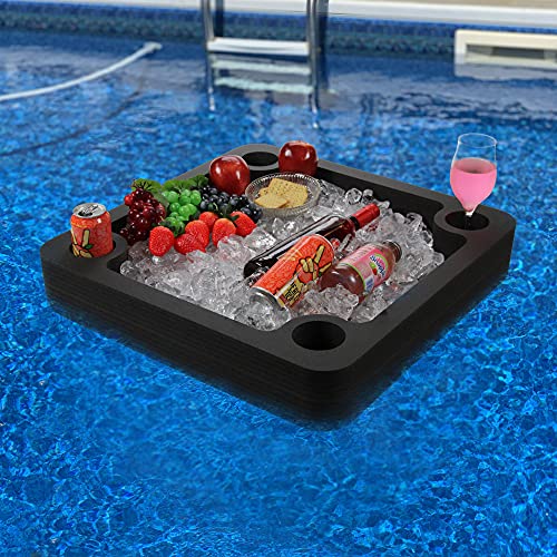Polar Whale Large Floating Bar Table Serving Buffet Tray Drink Holders ...