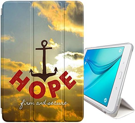 FJCases Christian Quotes Bible God Jesus Smart Cover Stand + Back Case with Auto Sleep/Wake Function for Samsung Galaxy Tab A - 8" (T350/T351/T355 Series)