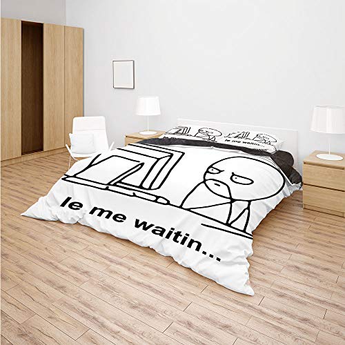 image for iPrint Flannel 4 Piece Cotton Queen Size Bed Sheet Set for bed width 5