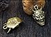Evil Oni Retro Solid Brass Hannya Pendant Keychian Accessory Handwork Mens Lucky Pendant Necklace Gift (32 cm for Hannya)