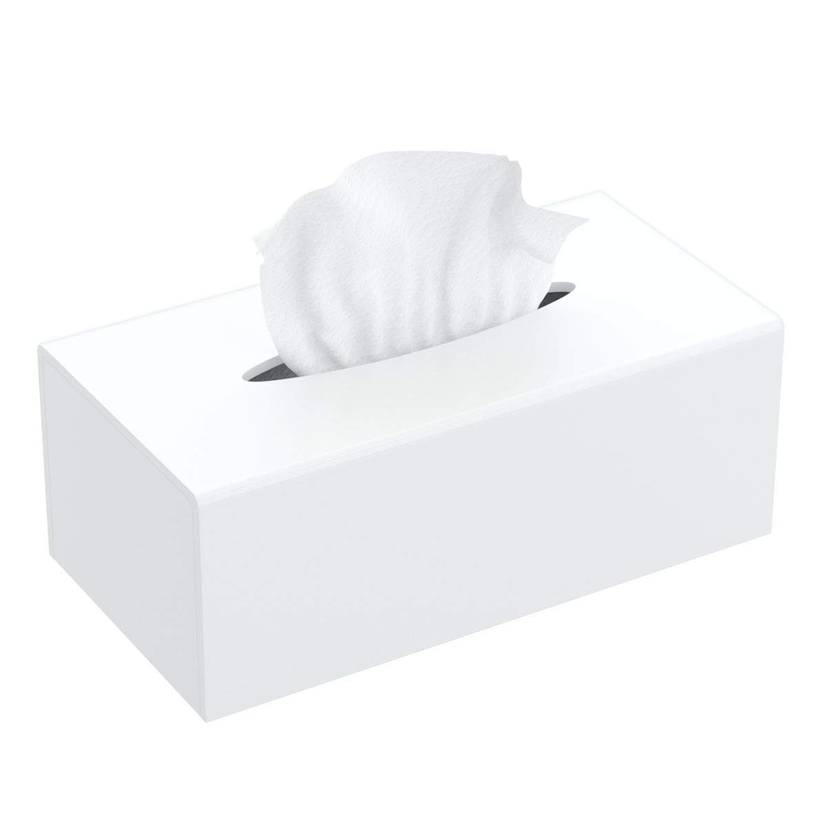 Photo 1 of FEMELI Acrylic Tissue Box Cover,Rectangular Facial Tissue Holder Case Dispenser for Bathroom Kitchen Bedroom Office