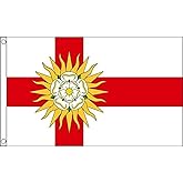 AZ FLAG - West Riding Of Yorkshire County Flag - 3x5 Ft - 100D Polyester County Of York - England Banner with Two Metal Grommets - Fade Resistant - Vivid Colors - 3' x 5' Feet - 150x90 Cm