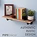 PIPE DECOR Industrial Pipe Shelf Brackets, 6 Inch, 4 Pack – Wall Mounted Double Flange Floating Shelf Hardware, Rustic Vintage-Style Shelving Support Set