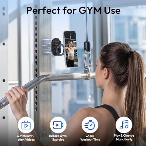 ULANZI MA39 3-in-1 Suction Magnetic Phone Holder for MagSafe, 360° Rotatable Phone Tripod Mount with Carabiner Clip, Compatible with for iPhone 17-12, Ideal for Car Dashboard, Gym, Kitchen, Office