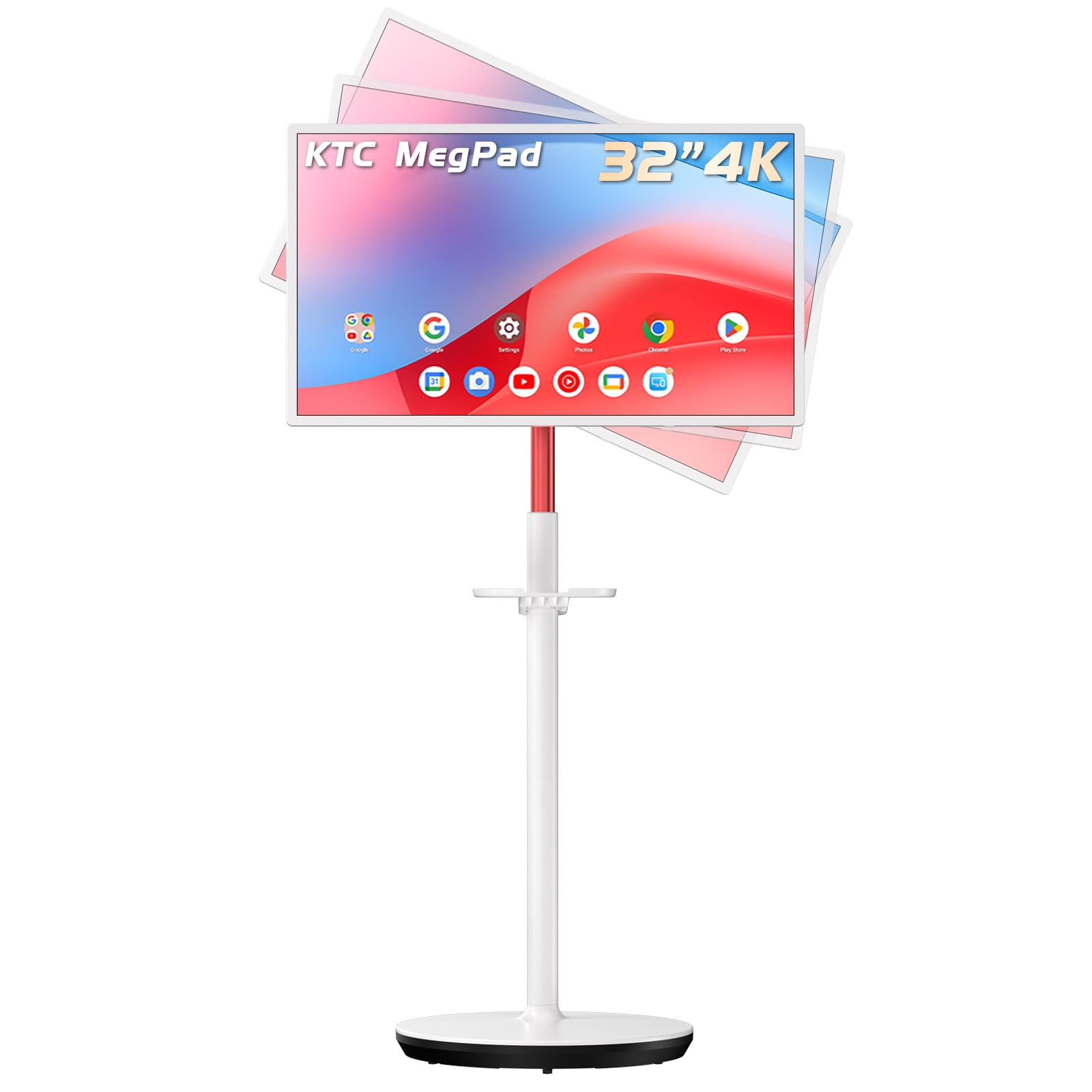 Photo 1 of ****IT IS USED, IT IS MISSING PARTS AND IT IS NOT KNOWN IF IT WORKS AT 100%***KTC 32 Inch MegPad 4K Touchscreen Smart Portable Monitor with Android 13 Google EDLA-Certified, 9500mAh Built-in Battery Mobile Screen on Wheels, Wireless Remote Control, 8+128G