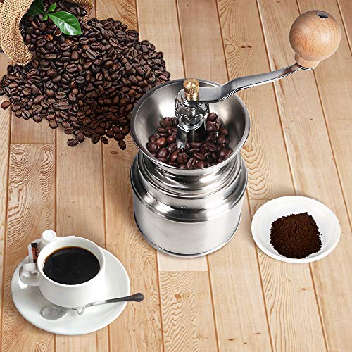 FLASNAKE Manuelle Kaffeemühle, konische Fräsmühle & gebürsteter Edelstahl, am besten für Aeropress, Tropfkaffee… – Bild 8