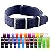 Clockwork Synergy® Classic Ballistic - 16mm Navy Blue Nylon Ballistic Watch Strap