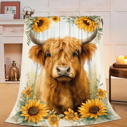 Highland Cow Throw Blanket 40 x 50 Inch