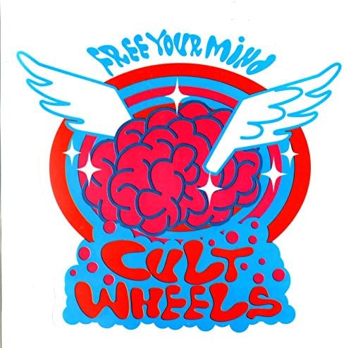 Cult Wheels Skateboard Sticker - 11cm wide approx. skate snow surf board bmx guitar ipad