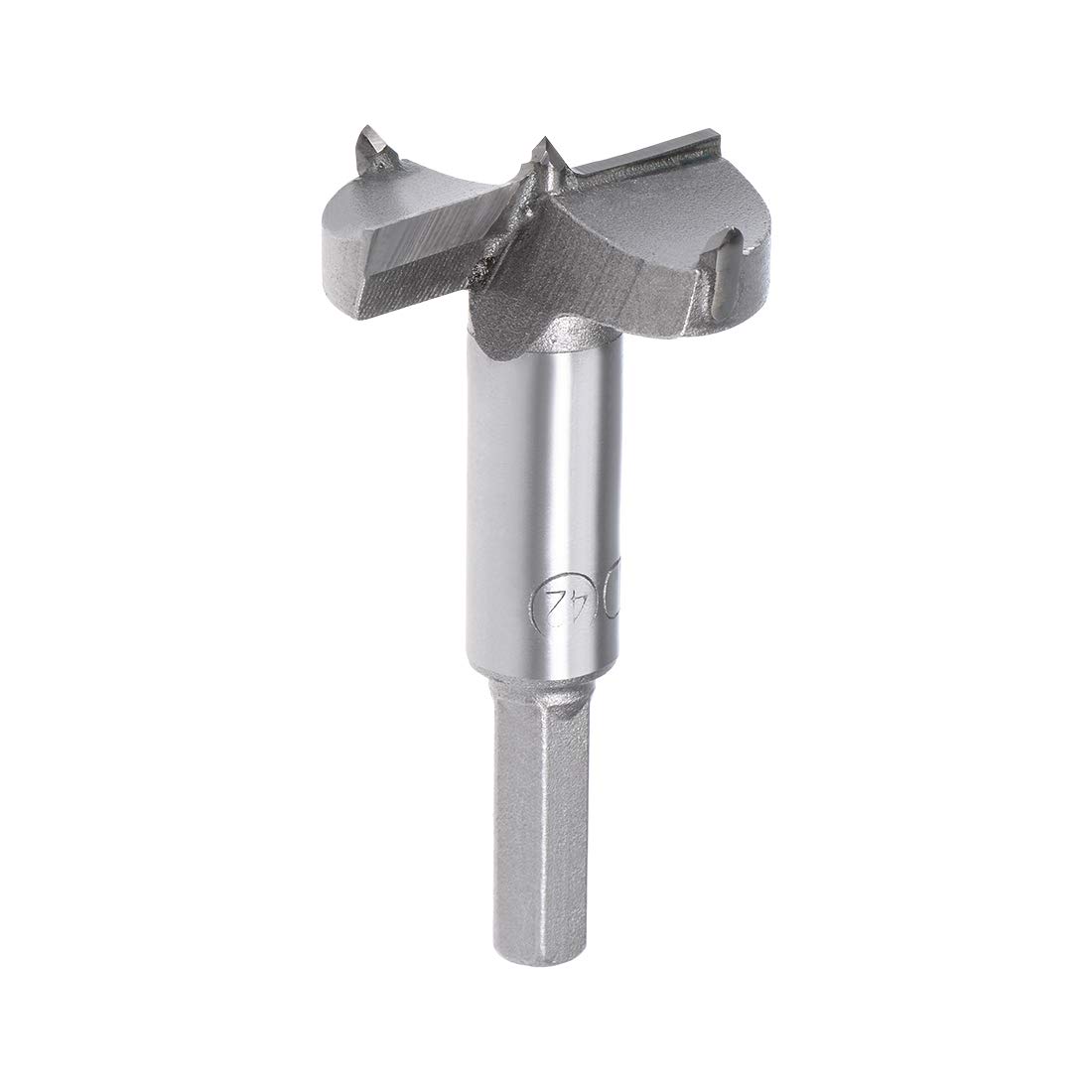 uxcell Forstner Drill Bits 42mm, Tungsten Carbide Wood Hole Saw Auger Opener Woodworking Hinge Hole Drilling Boring Bit Cutter Gray with Case