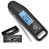 Meat Thermometer, SMARTRO Digital Food Cooking Thermometer with Instant Read Blue Blacklit LCD, Best for Candy, Kitchen, Milk, BBQ Grill Smoker