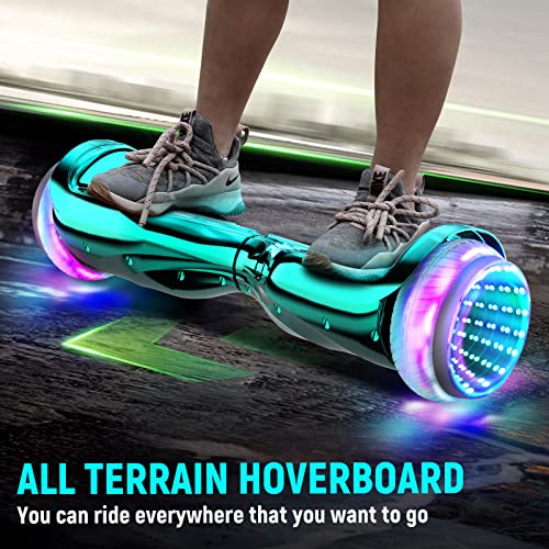 SISIGAD Hoverboard, 6.5" Flash Wheel Self Balancing Scooter with LED