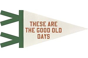 JXREQ These Are the Good Old Days Pennants Banners Flags for Kids Room Decor, Trendy Inspirational Positive Affirmation Canvas Wall Art Decor for Home Office Workplace Classroom, 8x17 Inch