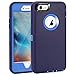 Maxcury Crosstreesports iPhone 6 Case iPhone 6s Case Heavy Duty Shockproof Series Case for iPhone 6/6S (4.7")-V2 with Built-in Screen Protector Compatible with All US Carriers - Navy and Blue