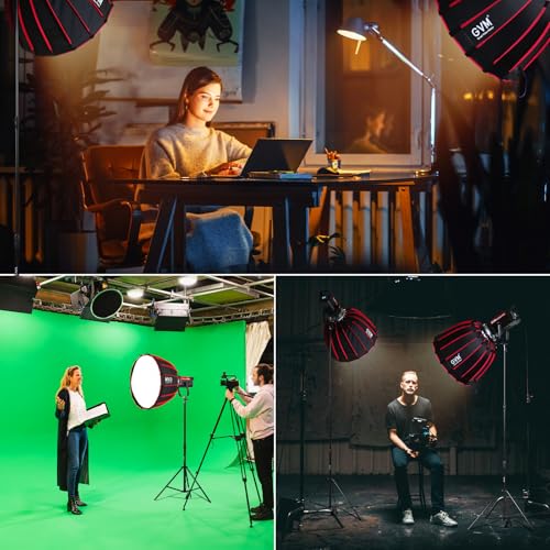 GVM 300W LED Video Light, 221950 Lux/1m, ARO SD300B Photo Lighting Kit with App Control, 2700K-6800K Continuous Studio Light for Youtube, Cinema, 12 Scenic Effects
