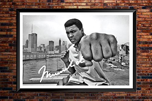 Muhammad Ali Signed Autograph Signature A3 Poster (FRAME INCLUDED) Photo Print Wall Art