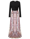 miageek Women Bohemian Floral Long Maxi Evening Party Cocktail Designer Dress