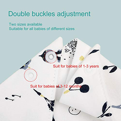 Cotton Baby Bib, 3 Pack Organic Absorbent Drooling Bibs for Teething Boy Girl, Soft Saliva Towel Drool Bibs for Teething Feeding Baby Shower Gift Set (One Size, Type C)