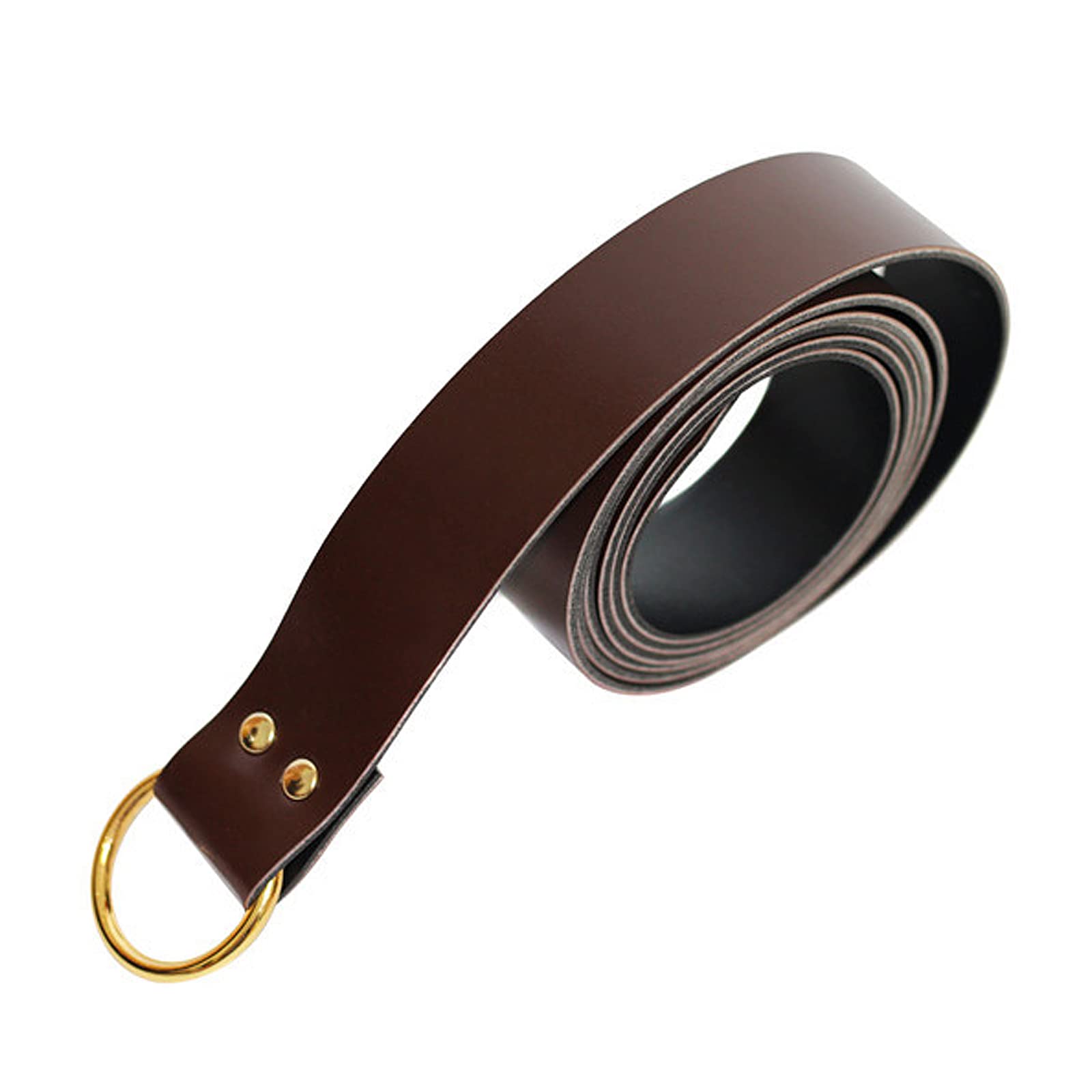 ZYXTLY Medieval Belt - Retro Renaissance Rivets for LARP, Ren Faire & Halloween Parties - Pirate PU Leather Ring Belt - Medieval Costume Steampunk Accessories