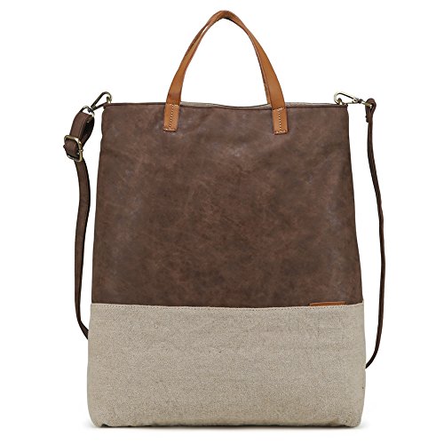 Tote Bag for Women Large Purses and Handbags PU Leather Crossbody Satchel Bags with shoulder strap (Coffee)