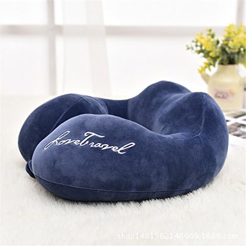 U-Shaped Pillow Slow Rebound Memory Foam Office Sleep Pillow Neck Pillow Body Travel Pillow dark blue 30x30x13cm