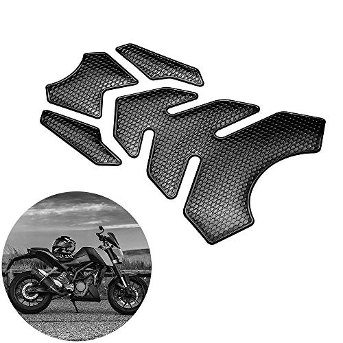 Gas Tank Protector Motorcycle Tank Pad, 3D Motorcycle Tank Sticker Protector Decal Gas Oil Fuel Tank Pad Protector Black for Suzuki Kawasaki Honda Yamaha Ducati