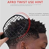 Afro Twist Comb 2 In 1 Hair Pick Curl Dread Sponge Brush Magic