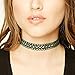 Tpocean Black Leather Double Layered Choker Necklace with Rhinestone Crystal Heart Pendant Gold Chain Velvet Lace Neck Collar Choker Necklace for Girls Women 20 PCS