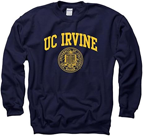 UC Irvine Arch & Seal Men's Crew Neck Sweatshirt - Navy