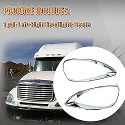 BACLAUGH Chrome Headlight Bezel Trim Driver
