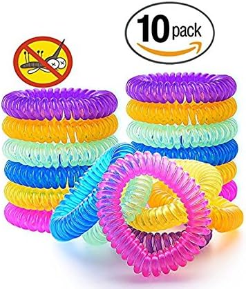 Anti Bugs 10 Pack 100% Natural Mosquito Repellent Insect repellent Bracelets Band Waterproof Wrist Band Bugs repellent Bug Insect Protection For Kids &amp; Adult