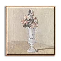 Framed Canvas Wall Art Metaphysical Still Life with Triangle by Giorgio Mordian Canvas Prints Home Artwork Decoration for Living Room,Bedroom - 16x16 inches